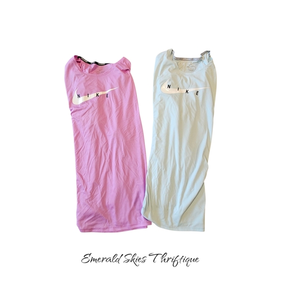 Nike Dri Fit Running Womens XL Tshirt Bundle Purple, Light Blue. - Picture 1 of 9